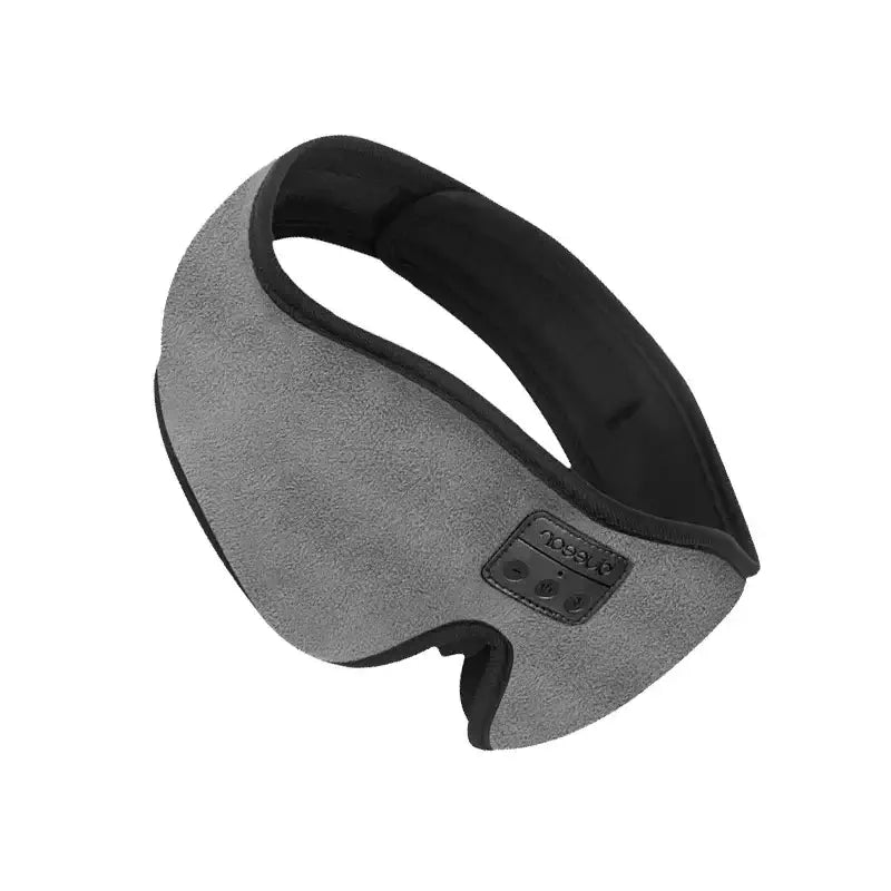 Black sleep mask with Bluetooth control on a white background