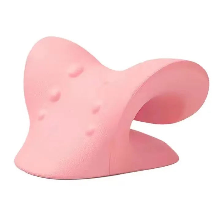 Pink silicone wrist rest on a white background
