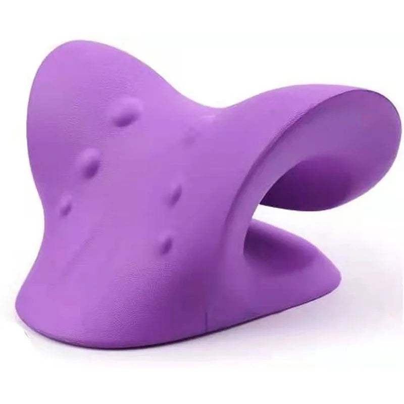 Purple butterfly-shaped object on a white background