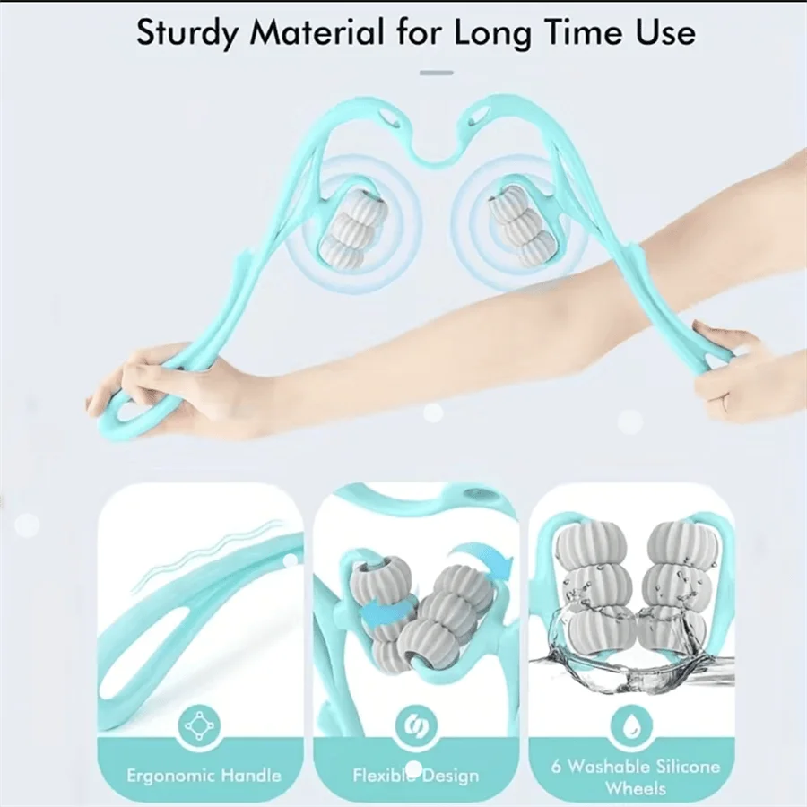 Product with text 'Sturdy Material for Long Time Use' and images of hands using it.